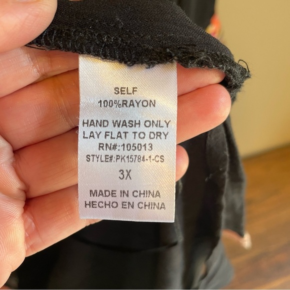 Savanna Jane Black Floral Embroidered Kimono Cardigan - Picture 3 of 7